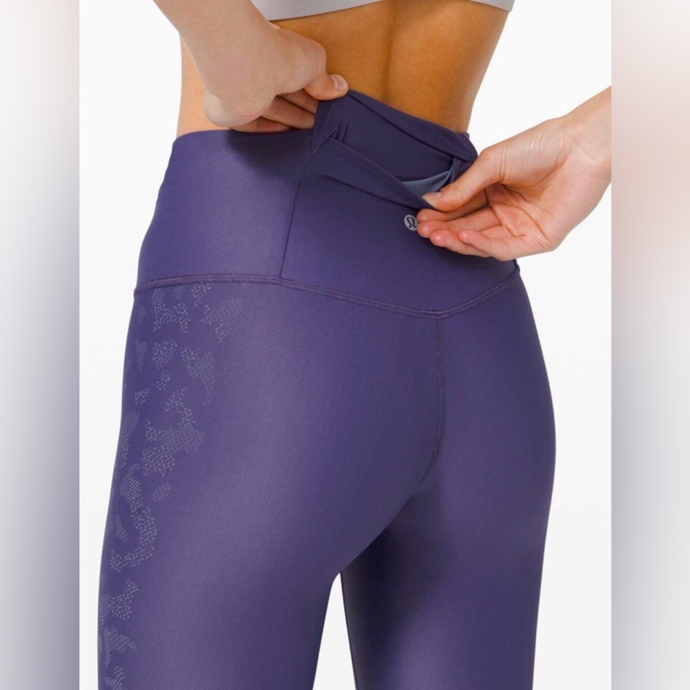 NWOT LULULEMON MAPPED OUT HIGH RISE TIGHT LEGGING 28” INSEAM PURPLE CAMO SIZE 8 - Picture 3 of 12